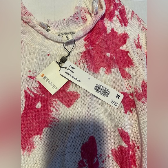 SPANNER Red and White Long Sleeve Tee - Picture 2 of 6